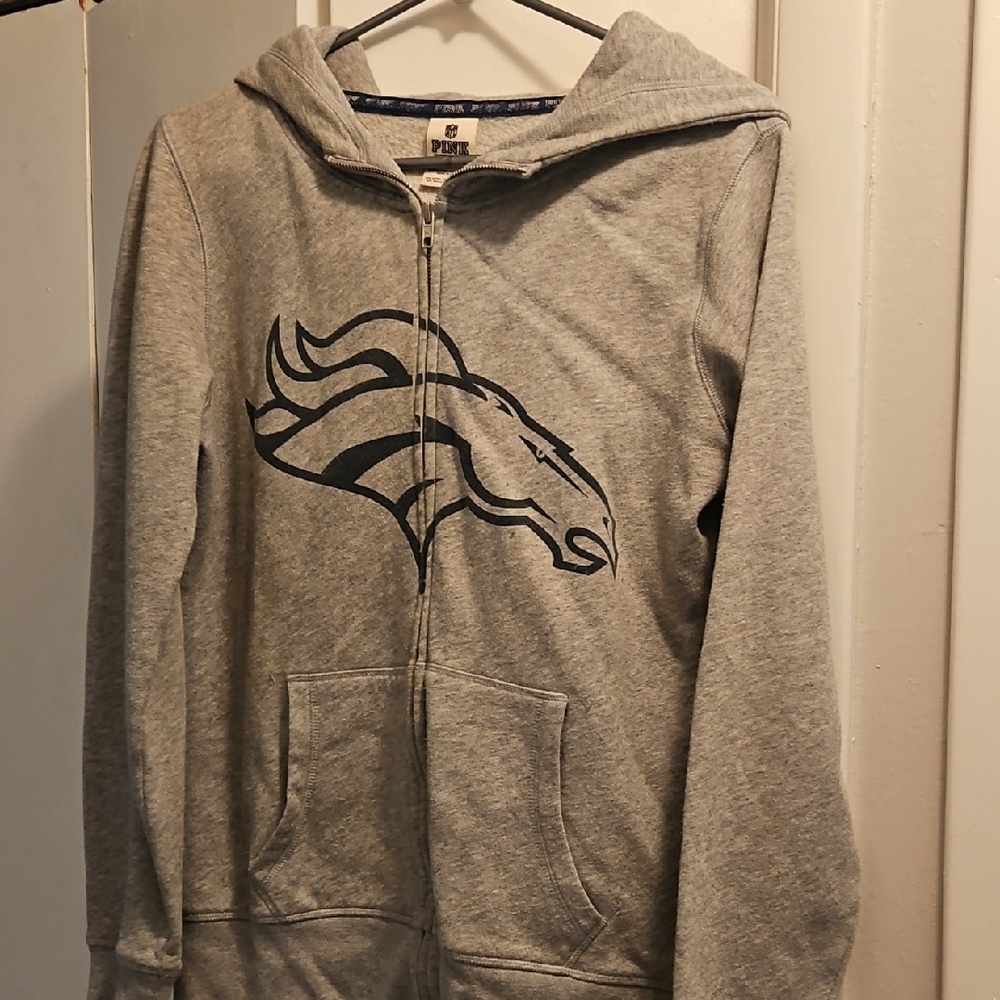 PINK Victoria's Secret Gray Varsity Jacket